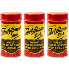 The Original Tibet Almond Stick Wood Surface Scratch and Stain Remover (Pack of 3) - Made in The USA