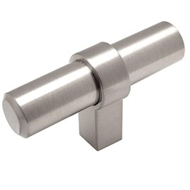 Cosmas® 181SN Satin Nickel Contemporary Bar Cabinet Handle Pull T-Knob - 2-3/8" Overall Length