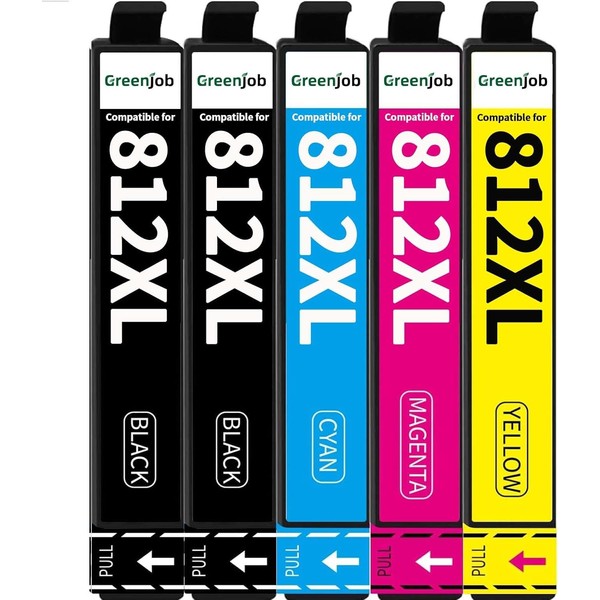 Greenjob Remanufactured Ink Cartridges Replacement for 812 XL T812 T812XL
