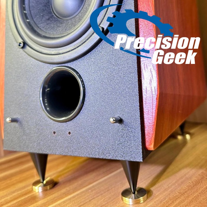 PrecisionGeek Brass Speaker Vibration Damper Pads 20 mm – Slim Chamfered