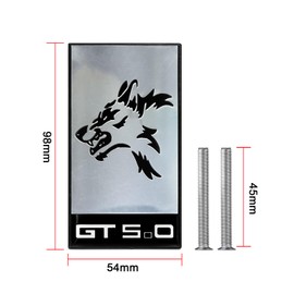 Forten Kingdom 1PC New Styling Custom Silver Coyote Wolf Head Pattern for Car Metal Chrome Front Grille Grill Metal Badge Hood Emblem Icon