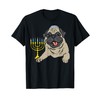 Jewish Pug Dog Menorah Hanukkah Pajamas Chanukah PJs T-Shirt
