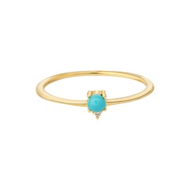 cai 300270113 Women's Ring 925 Sterling Silver Shiny Turquoise Yellow, Sterling silver, Turquoise