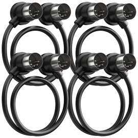 Heams 4 Pack Premium Right Angle MIDI Cable 2FT, Low Profile for Saving Space MIDI Cables, Stable & Fast Transmission and Long-Lasting 5 Pin Din Cable, Ideal for MIDI Interface, Keyboard, Pedal Board