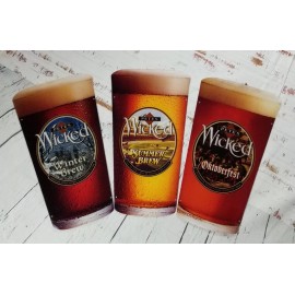 Pete's Wicked Ale (Set of 3) Pete's Wicked Winter Brew, Summer Brew, Oktoberfest Lucite Beer Signs