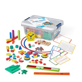 hand2mind Math Tools Small Group Sets K-1 by Reagan Tunstall & Kristina Grant, Math Manipulatives, Base Ten Blocks, RekenRods, Pattern Blocks, Attribute Blocks, Two Color Counters, Classroom Supplies