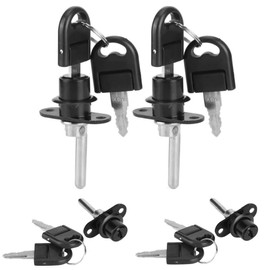 Cerradura con Llave, 4PCS Cerradura de Émbolo, Grueso Gabinete Twist Perilla Cerradura con Llaves Cerradura de Leva a Prueba de Herrumbre para Cajón de Seguridad para Vestidor de Casa