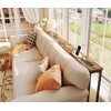 SUPERJARE 78.8 inch Narrow Console Table with Outlet, Sofa Table