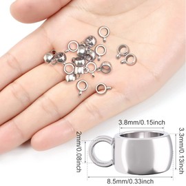 PAGOW 333Pcs Links Bail Beads, Hypoallergenic Alloy Column Spacer Beads, Silver Connector Tube Charm for Jewelry Making DIY Bracelet Necklace Craft Accessories