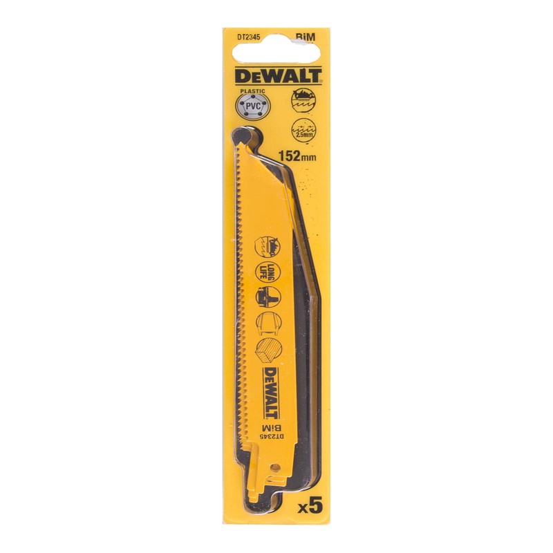 DeWalt DT2345QZ 152mm Reciprocating Blade Colbolt Steel Cordless General Purpose