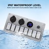 Xhtechnology Marine Boat Rocker Switch Panel,Waterproof Aluminum 8 Gang Toggle