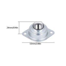 Transfer Bearing Casters,Tianher 6 Pcs Roller Ball Transfer Bearing Casters Unit Mounted Flange Metal Steel Universal Conveyor Transferring Wheel for Power Systems Processing and Packaging Machinery