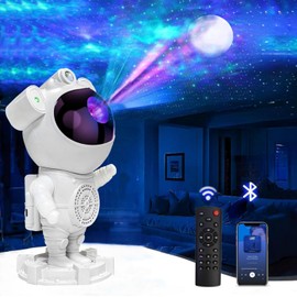 Recsg Star Projector Galaxy Night Light - Astronaut Star Nebula LED Ceiling Light with Timer and Remote Control, Gift for Adults and Children for Bedroom, Christmas (Colour)