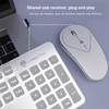 Wireless Keyboard and Mouse Combo, Rechargeable Metal Full Size Mute