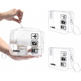 CGBE Set de 3 Neceseres de Viaje Transparentes Impermeables