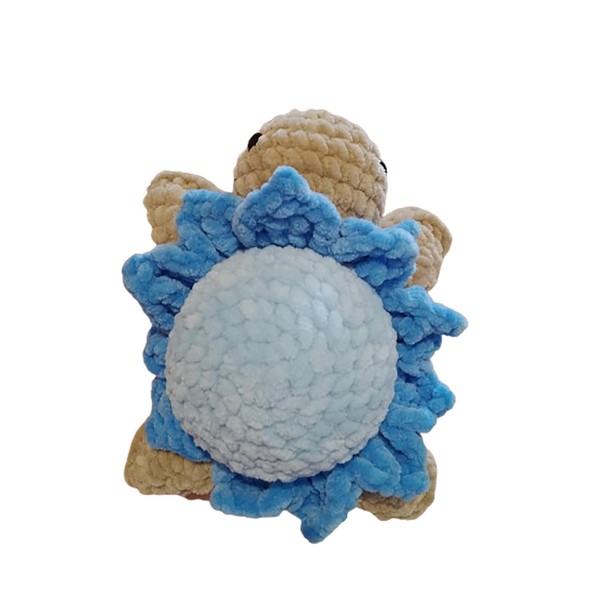 Handmade Crochet Turtle Plush Toy, Soft and Cuddly, Beige and