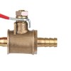 Dapetz ® Brass Ball Valve 6mm Red Lever Inline Hose