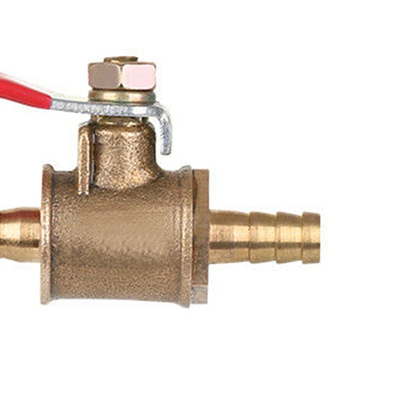 Dapetz ® Brass Ball Valve 6mm Red Lever Inline Hose
