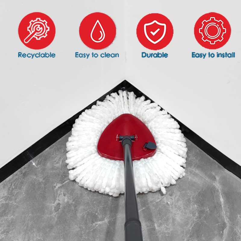 4 Pack Spin Mop Replacement Head Compatible with O Cedar