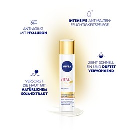NIVEA Vital SOJA Anti-Age Firming Serum, Intensive Moisturising Serum for Mature Skin with Natural Soy Extract, Firming Face Care with Hyaluronic Acid (40 ml)