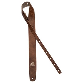 Ortega Guitars Guitar Strap Length Adjustable - Acoustic Guitar / Bass, Electric Guitar, Electric Bass - Suede Series - Suede / Cognac (OSSU-40)