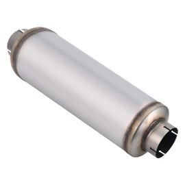 Piclafe 4 Inch Exhaust Muffler, 4" Inlet/Outlet 30" Overall Length Resonator, Stainless Steel Straight Through Design Performance Muffler, 1 PC