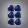 Davies 6 BLUE Heart Shaped Bauble Hearts Christmas Ornament Hanging Tree Decorations