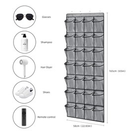 feyiubmen Scarpiera a sospensione da porta Shoe Storage with 28 Pockets, Multifunctional Hanging Organiser for Bedroom, Living Room, Bathroom, Pack of 2