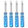 sourcing map 4Pcs SL3.0 Mini Slotted Screwdriver 3mm Magnetic Flat