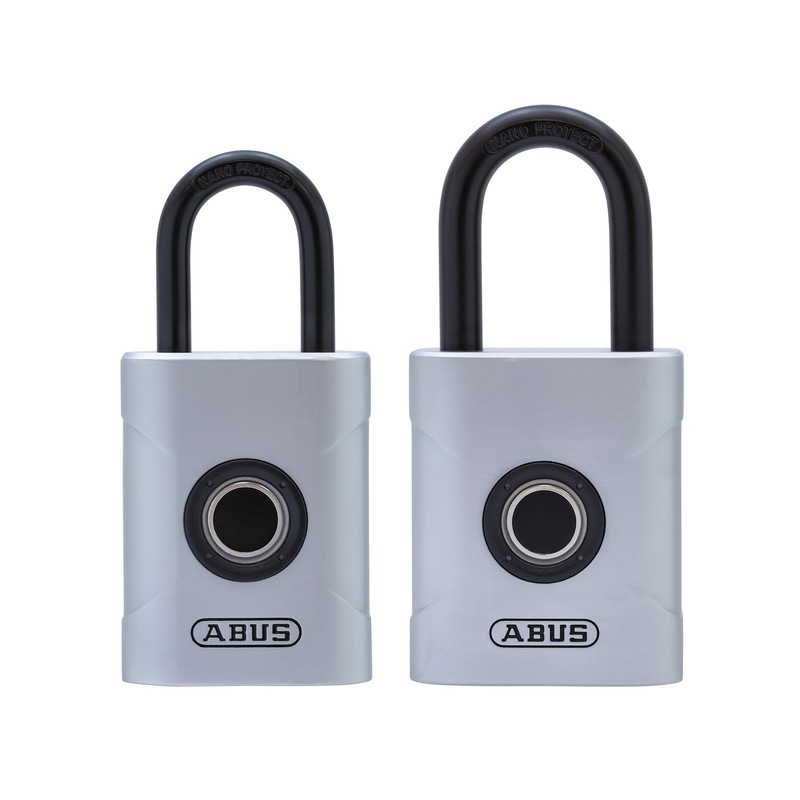 Abus 62575 BIOMETRIC Touch Padlock 57/50, Silver, 50mm-Fingerprint