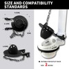 Universal 2-Inch Toilet Flapper Replacement Kit, Long-Lasting Silicone Seal Toilet