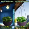 ZUIAOYIBOU Hanging Planters for Outdoor Plants,2 Pack Coffee Artificial Rattan