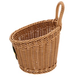 BIUDECO Woven Wall Storage Basket for Garlic Onion and Fruits Hanging Container for Kitchen Organization Rustic Design Versatile Use for Vegetables and Sundries