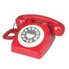 Corded Retro Phone, TelPal Red 80's Classic Telephone/Landline Phone/Wired Antique