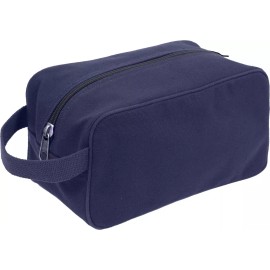 Rothco Travel Toiletry Bag Cotton Canvas Zipper Compact Portable Dopp Bag - Navy Blue