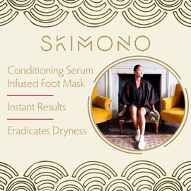 Skimono Moisturising Foot Mask Socks – 4 Pack Hydrating Foot Care Treatment – Nourishing Socks to Revitalise Dry Skin, Repair Cracked Heels & Soften Hard Skin – At-Home Spa Mask for Smooth, Healthy Feet