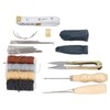 28Pcs Leather Working Tools Durable 2Pcs Awl 4Pcs Wax Threads