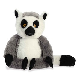 Aurora® Huggable Destination Nation™ - Peluche con Cola de Lemur - Exploración Global - Diversión de Aprendizaje - Gris 11 Pulgadas