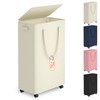 Slim Laundry Hamper with Wheels,20 Gal (75L) Rolling Laundry Basket