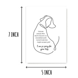 NTGifts I Am So Sorry For Your Loss Card - Loss Pet Card - Dog Sympathy Card - Bereavement Card - Memorial Card For Your Pet, White