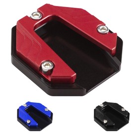 Amavoler Universal Scooter Motorcycle Bike Kickstand Extender Foot Side Stand Extension Pad Support Plate Anti-skid Enlarged Base (Red)