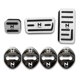 Honda Aluminum N Series N-VAN Pedal Cover 3-Piece Set NVAN Door Striker Cover 4 Piece Set (E)