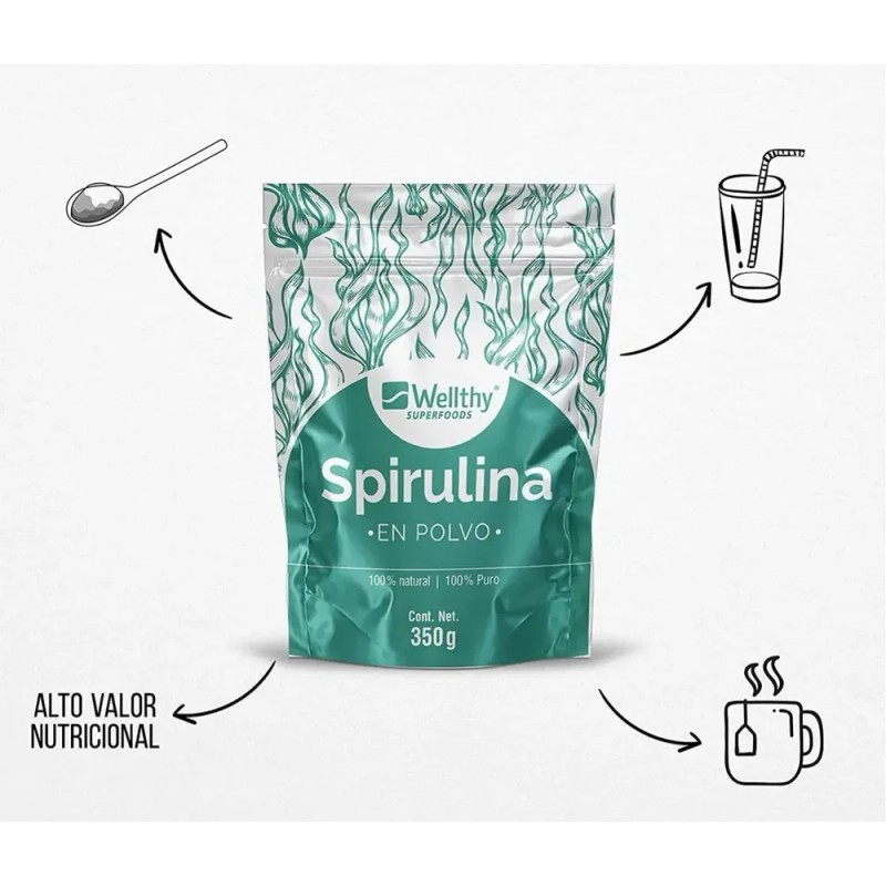 Wellthy Superfoods Spirulina 350g