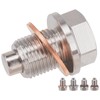 Dsnaduo 1PC M14x1.25 Stainless Steel Magnetic Oil Drain Plug Fit