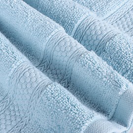 A1HC Wash Cloths Set (13x13 Inches), 500 GSM 100% Ring Spun Cotton, OEKO-TEX Green Certified, Zero Twist, Ultra Soft, Quick Dry & Highly Absorbent, Soft Washcloths (Chambray Blue, 4 Piece Wash Cloth)