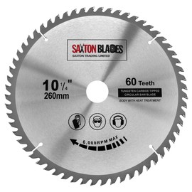 Saxton TCT Circular Wood Saw Blade 260mm x 30mm x 60T Festool Bosch Makita Dewalt