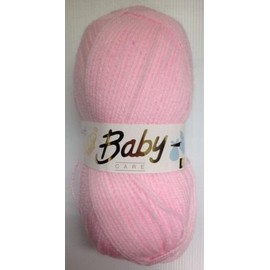 Woolcraft Pack of 3 Balls of Baby Wool Knitting Yarn (Baby Pink - 601)