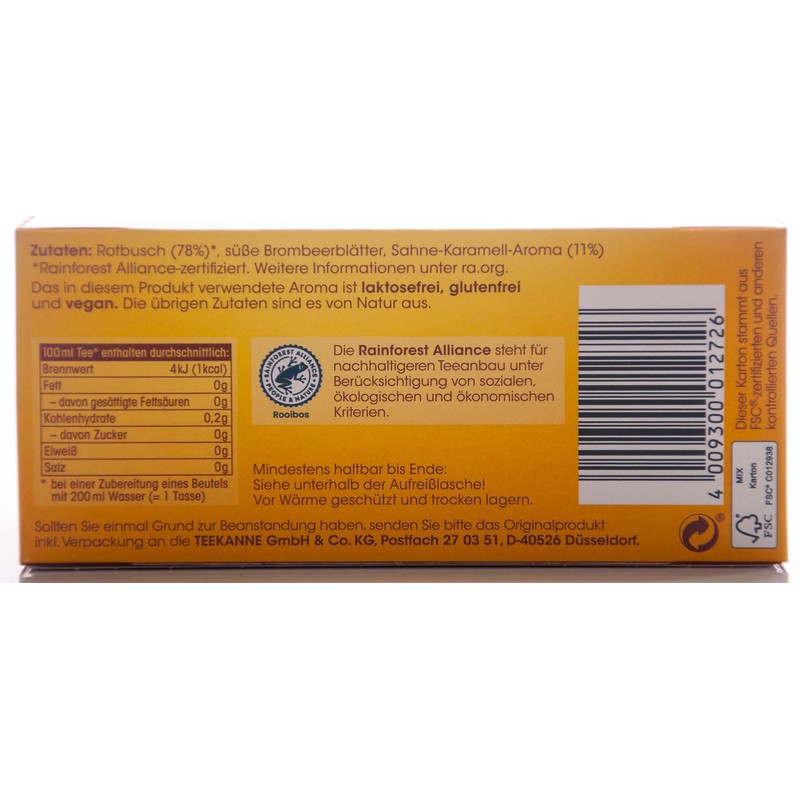 Teekanne Rooibos Cream Caramel 6 Pack (6 x 20 Tea
