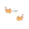 Ginger Cat Kitten Kitty Earrings - 925 Sterling Silver