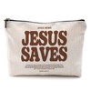 Christian Gifts for Women, Christian Makeup Bag, Jesus Saves Bible Verse Scripture Cosmetic Bags Toiletry Bag for Women, Bible Verse Gifts, Religious Gifts for Christian Woman